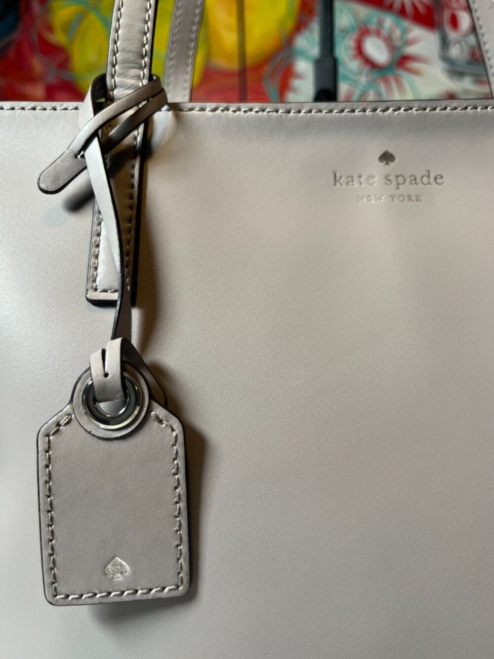 Kate Spade Janie Medium Tote Soft Taupe Smooth Leather WKRU6263 $329 NWT - Picture 2 of 15